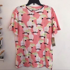 Knickerbocker Vintage Design Bird Graphic T-Shirt